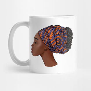 Beautiful african girl in turban Mug